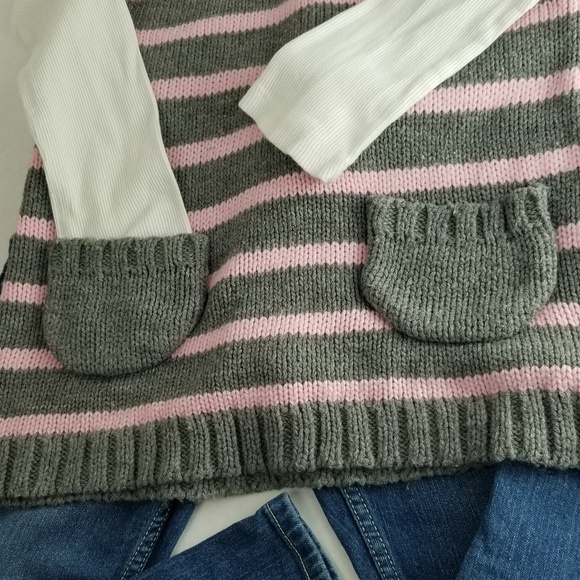 5/$15  Pink and Gray  Large sweater - Picture 4 of 8